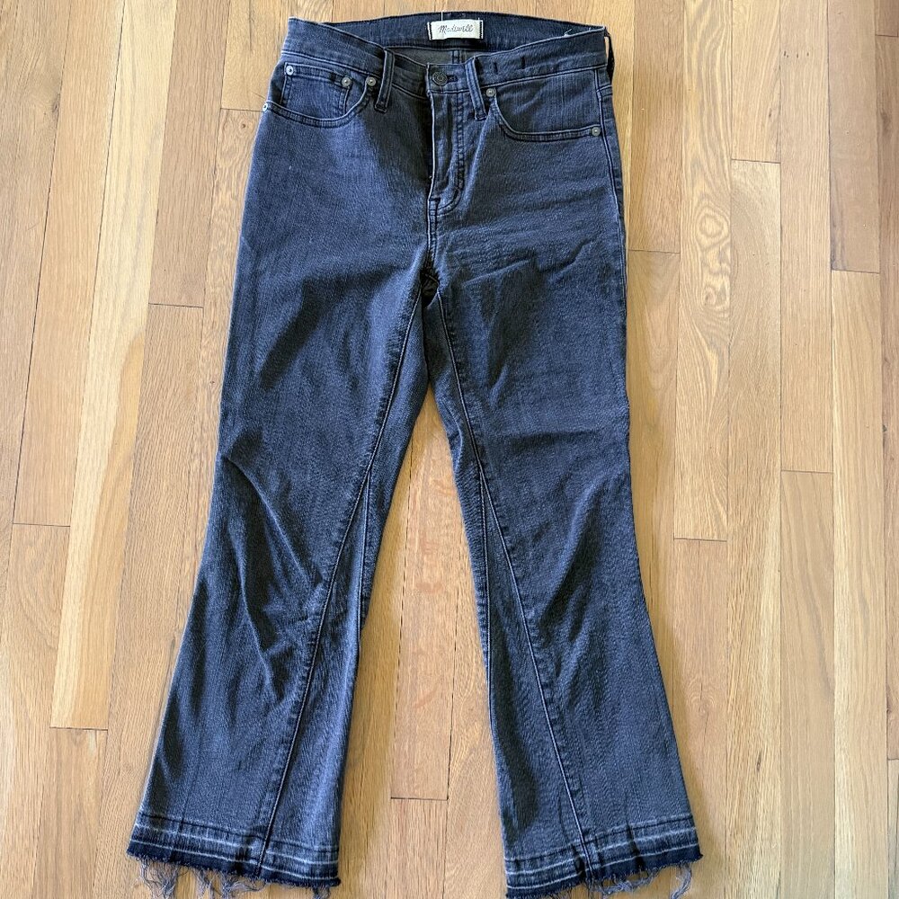 Madewell Cropped Flare Light Black Cali-Demi Boot Jeans 25